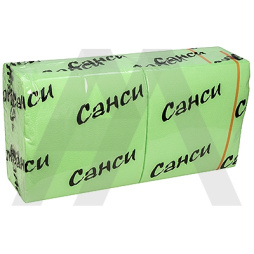 Салфетки Папирус 24*24см 1сл 400шт /фисташка/