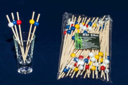 Пики 12 см. 100 шт/уп бамбук Жемчужина цветная /1/