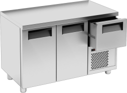Холодильный стол T57 M2-1 9006-19 корпус серый, без борта, планка (BAR-250)