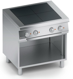 Плита 4 конфорочная 700 серии VEROTERM VT7RUE10VV с открытым шкафом