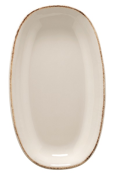 Купить блюдо овальное 240*140 мм. ретро коричневый край, форма гурмэ bonna /1/12/1164/