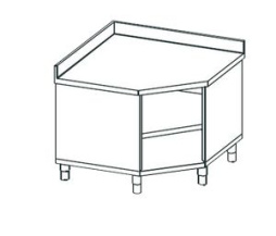 Кухонный стол угловой открытый APACH Chef Line LWT711SH2U