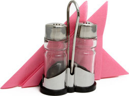 Набор для специй Family (соль, перец) + салфетница LUXSTAHL