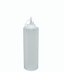 Емкость для соуса 700 мл. с крышкой белая MG /1/24/