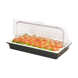 Поднос для выкладки 53*32,5*24,5 см фарфор с пластиковой Roll-top крышкой + 2 емкости с хладогеном S