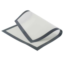 Коврик для выпечки 60*40 см. силиконовый белый, бежевый на ткан.основе /1/