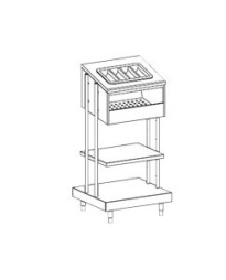 Диспенсер для подносов, приборов и хлеба APACH Chef Line LDTCB76