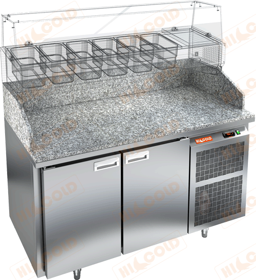 Купить кухонный стол для пиццы холодильный hicold pz3-11/gn