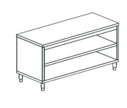 Кухонный стол производственный закрытый с 3-х сторон APACH Chef Line LWC721SH2