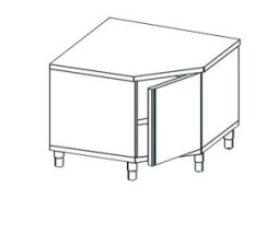 Кухонный стол угловой закрытый APACH Chef Line LWT710SH2HD