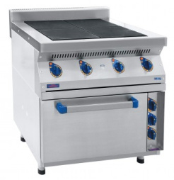 Плита электрическая ЭПК-47ЖШ, 4 конфорки, КЭТ-0,09, стандартная духовка, 800x800x860 мм, лицев. нерж