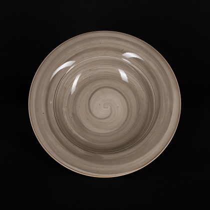 Купить тарелка для пасты 600 мл серо-коричневая «corone natura»