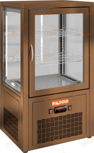 Холодильная витрина настольная вертикальная HICOLD VRC 70 Bronze